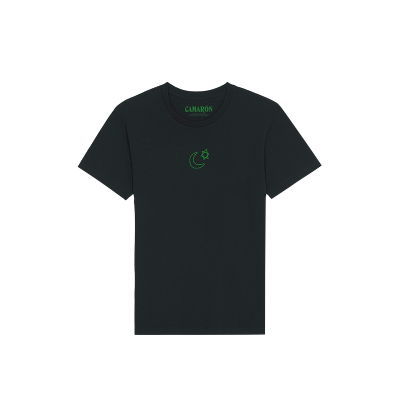 Camiseta Negra Icon Camarón Verde