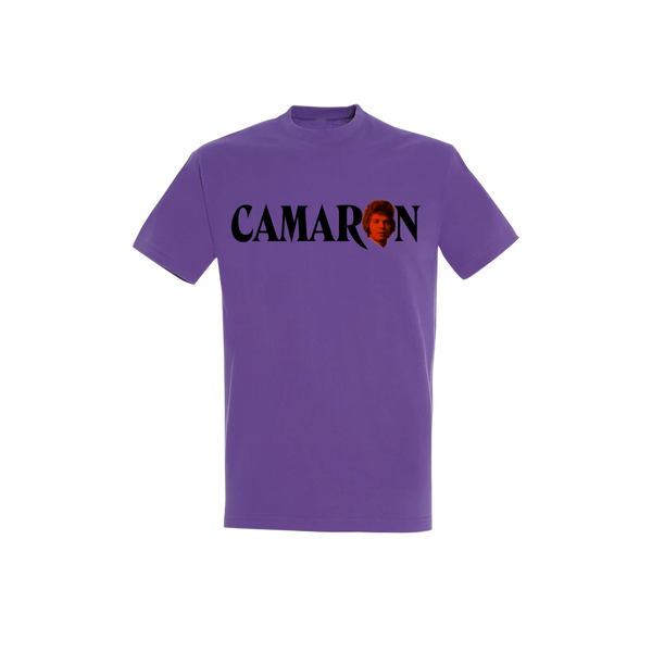 Camiseta Morada Camarón Logo Fotográfico